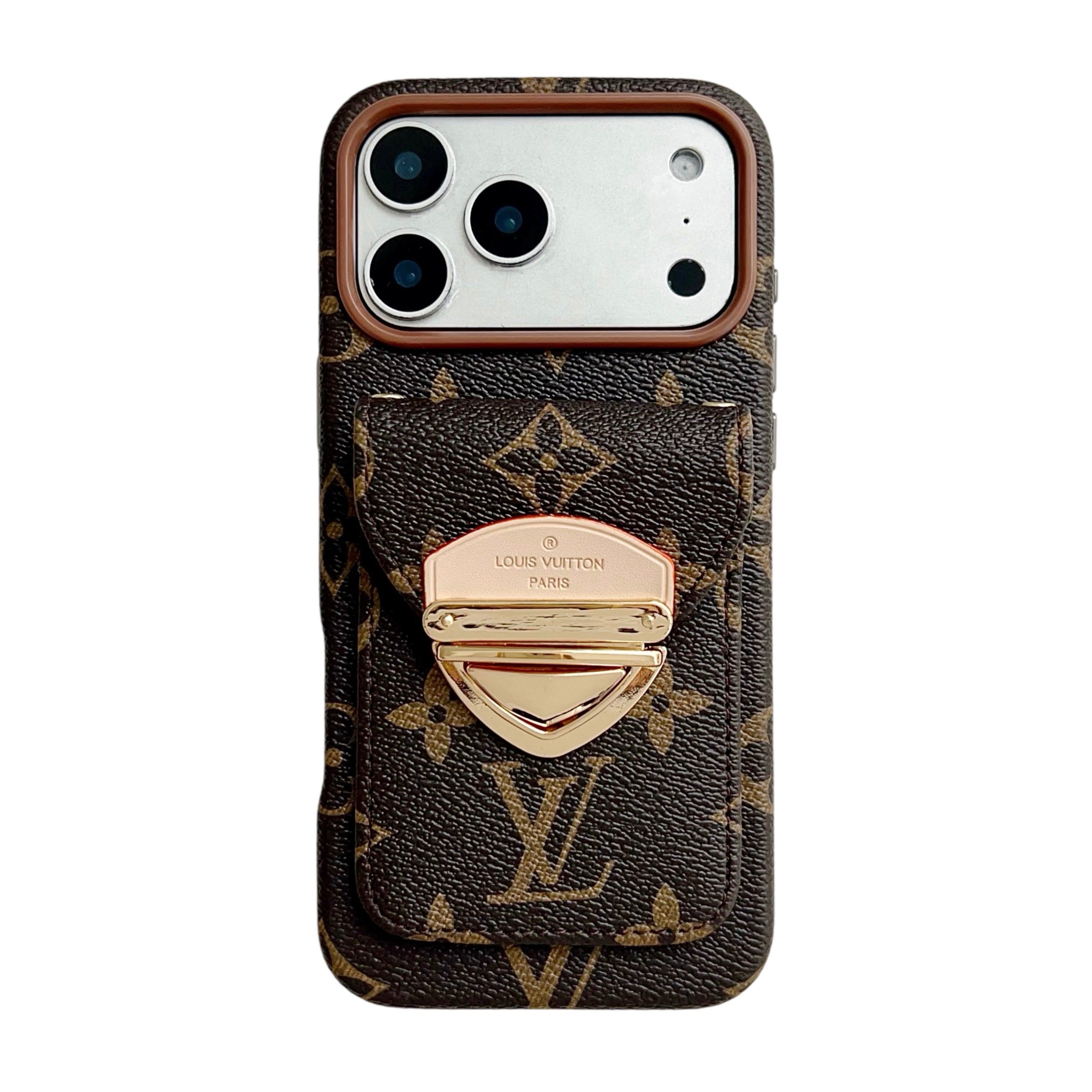 Stylish LV Print Multifunctional iPhone Crossbody Case