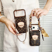 Stylish LV Print Multifunctional iPhone Crossbody Case
