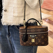 Vintage-Inspired Box hand bag – Elegant Monogram Tote Box