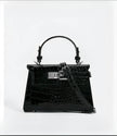 Crocodile-Print Light Luxury Kelly Bag