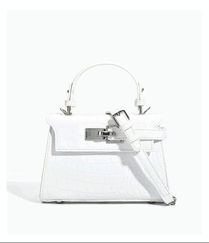 Crocodile-Print Light Luxury Kelly Bag