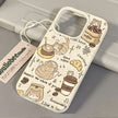 Coffee Cat Fun Life Illustration phone case