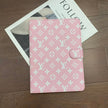 Elegant Monogram Canvas Flip Cover Apple iPad Protective Leather Case