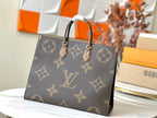 Luxe Monogram Leather Tote BagHandbag