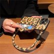 Leopard Wallet Crossbody Phone Case with Detachable Handle & Snake Charm