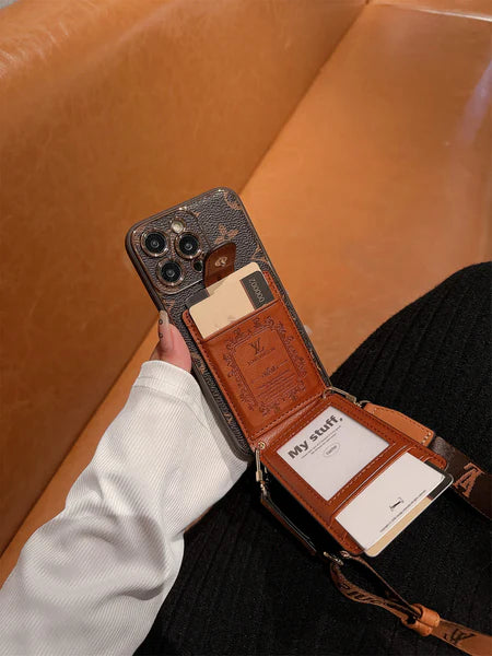 Luxury LV Series: Multi-Function iPhone Wallet Case