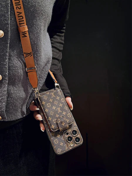 Luxury LV Series: Multi-Function iPhone Wallet Case