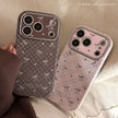 Applicable to Apple 17promax mobile phone case iphone16 leather plaid bow 15 retro 13 soft 12 all-inclusive