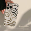Abstract mirror iphone16 iPhone case 17promax simple 13 premium 11 makeup mirror 12 zebra pattern