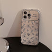 Sketch flower for iphone16 iPhone 15 mobile phone case 13promax silver leather 17 premium sense 12 Korean