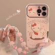 Cortical Trojan cat applies to Apple 15promax mobile phone case iphone16 soft cute cartoon 17 lanyard 14 soft
