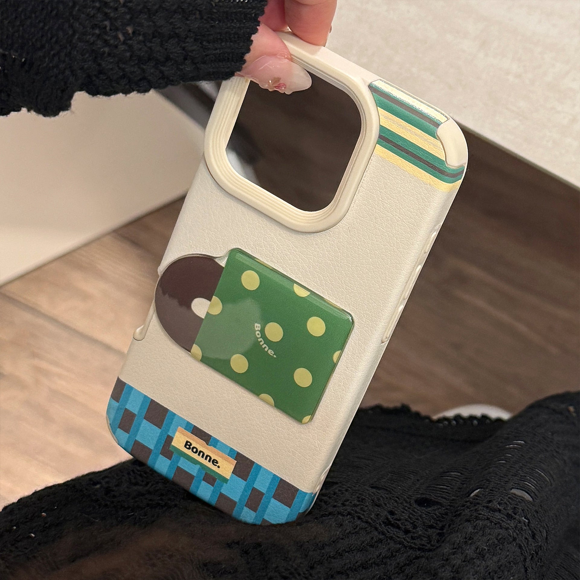 Leather pattern three-dimensional application iphone16 mobile phone case Apple 17promax teacup desk lamp 14 advanced sense 13 anti-drop