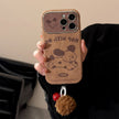 Brown cartoon for iphone16 iPhone case 15promax suede 14 hairball rope 17 autumn and winter couple