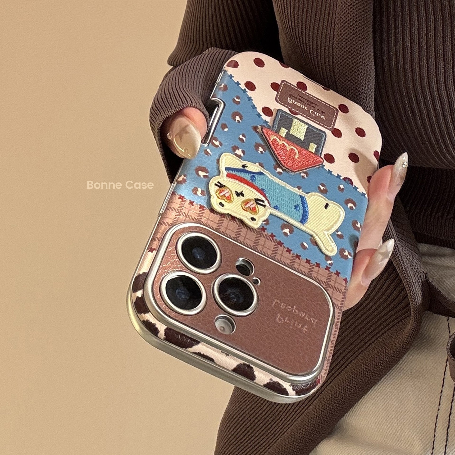 Leopard print cat is suitable for iphone17promax Apple 16 mobile phone case 15 anti-drop 17 leather retro cartoon 12