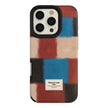 Personalized retro plaid splicing for iphone16promax iPhone 17 case 15 premium 14 leather 13