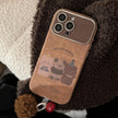 Autumn and winter cartoon small animals for iphone16 mobile phone case apple 15promax suede 14 hairball rope 17