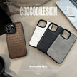 Alligator leather pattern 15 Apple 16 mobile phone case 17promax retro premium style 12 for iPhone13 personality trend