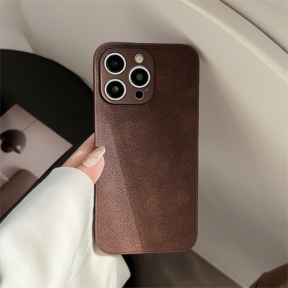 Applicable to iPhone15 iPhone case 14promax Maillard brown ins moon pit pattern 11 cortex 13 premium X