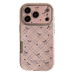 Applicable to Apple 17promax mobile phone case iphone16 leather plaid bow 15 retro 13 soft 12 all-inclusive