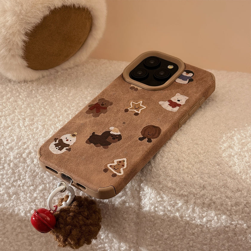 ins suede cartoon sausage for iphone16 iPhone case 17pro max bracket 14 plush rope 13