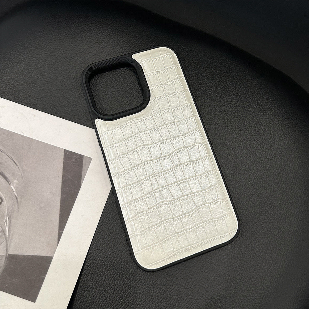 Alligator leather pattern 15 Apple 16 mobile phone case 17promax retro premium style 12 for iPhone13 personality trend