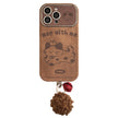 Brown cartoon for iphone16 iPhone case 15promax suede 14 hairball rope 17 autumn and winter couple