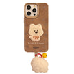 Cortical three-dimensional puppy patch for iphone16 iPhone case 17promax retro 15 pom-pom 13