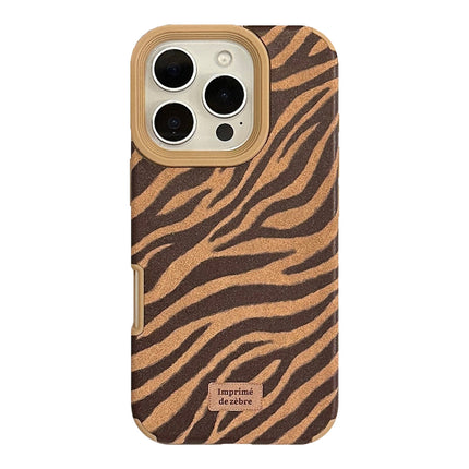 Personalized zebra pattern is suitable for iphone16 Apple 17 mobile phone case 15promax retro 14 suede 13 generation hair