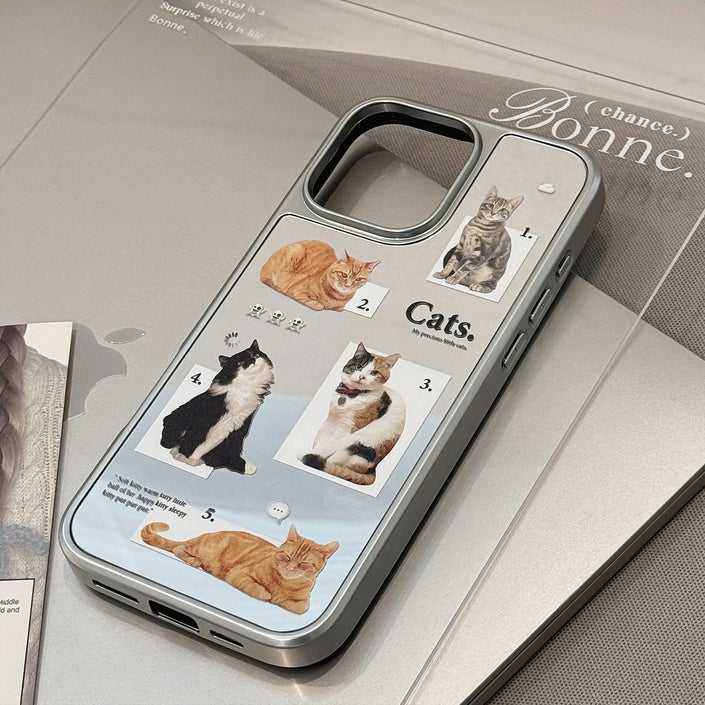 Cat daily application 16promax mobile phone case iphone17 mirror apple 15 electroplating silver 13 niche premium