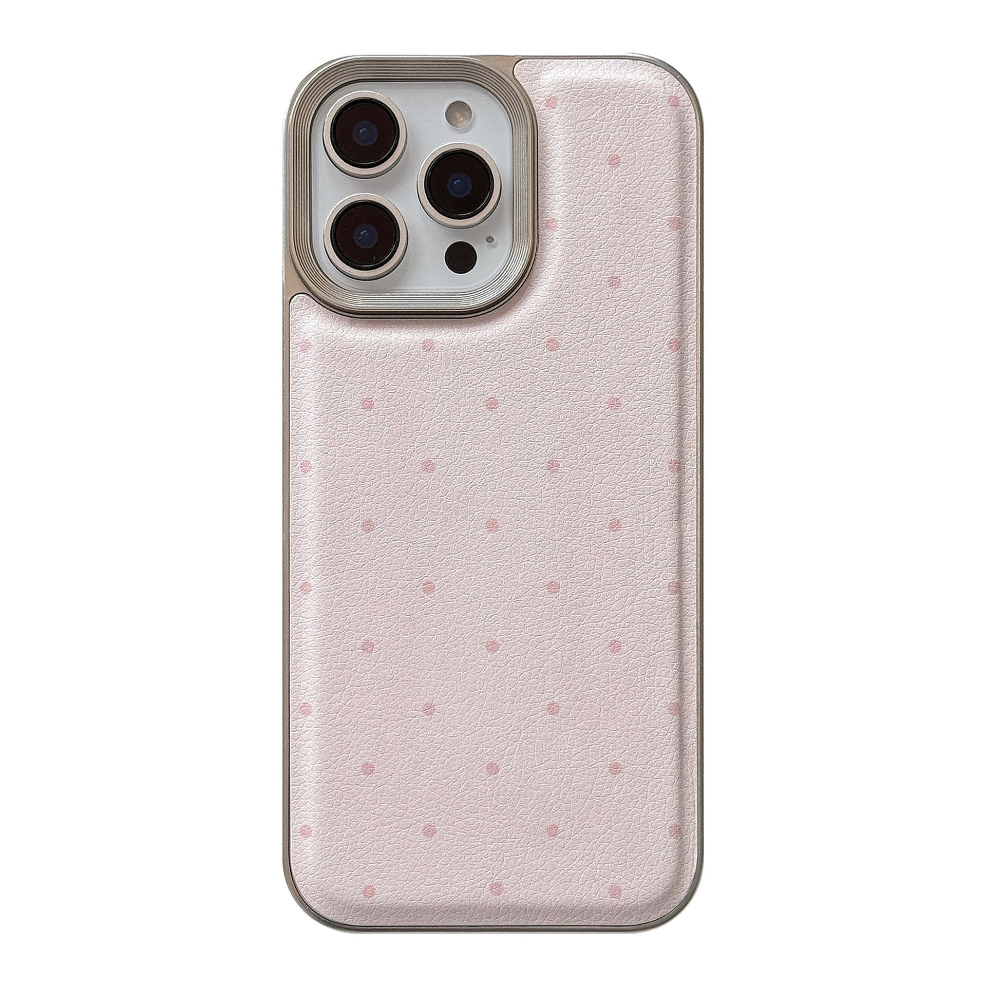 Korean simple polka dot Apple 16 mobile phone case 17promax leather 15 for iPhone13 personality 14 couples