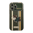 American stripes are suitable for Apple 15promax mobile phone case iphone16 cartoon bracket 17 all-inclusive 13 generation 14.