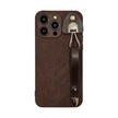 Applicable to iPhone15 iPhone case 14Pro max retro leather wristband 11 premium ins moon pit pattern 13