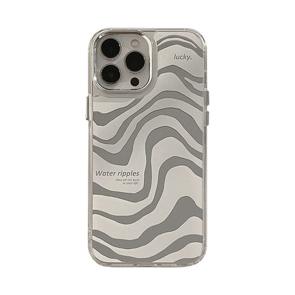 Abstract mirror iphone16 iPhone case 17promax simple 13 premium 11 makeup mirror 12 zebra pattern