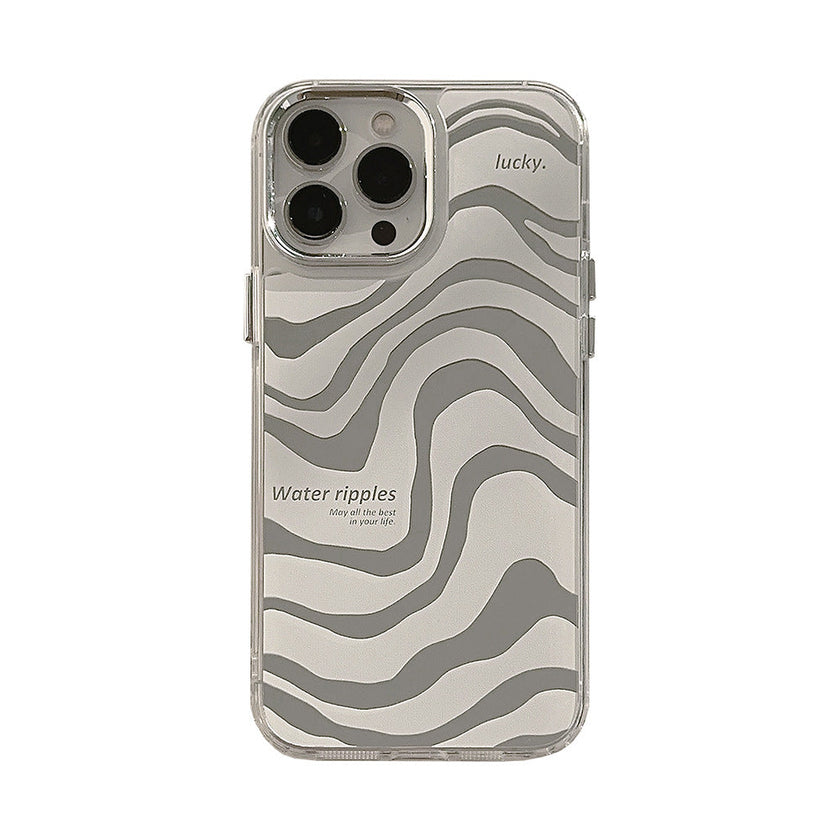 Abstract mirror iphone16 iPhone case 17promax simple 13 premium 11 makeup mirror 12 zebra pattern