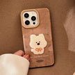 Cortical three-dimensional puppy patch for iphone16 iPhone case 17promax retro 15 pom-pom 13