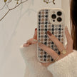 Flannel Xiaoxiangfeng 14pro max Apple phone case iPhone13 plaid 12 for 15 thousand bird grids 11 hair X