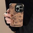 Sweet and cool leopard print cherry for iphone16 apple 17 mobile phone case 15promax suede 14 plush rope 13