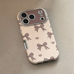 Leopard print bow iphone17 apple 16promax mobile phone case 15 for 13 sweet and cool retro 14 leather case