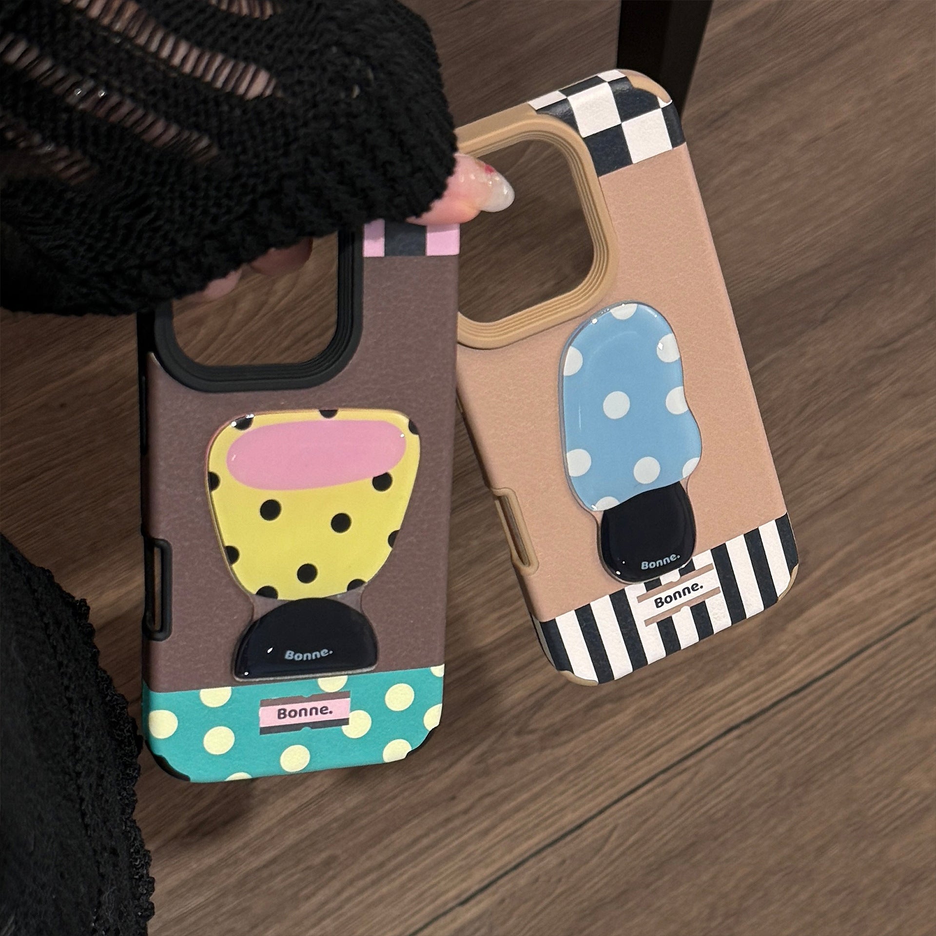 Leather pattern three-dimensional application iphone16 mobile phone case Apple 17promax teacup desk lamp 14 advanced sense 13 anti-drop