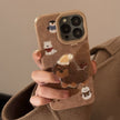 ins suede cartoon sausage for iphone16 iPhone case 17pro max bracket 14 plush rope 13
