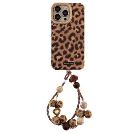 European and American leopard print plush rope for iphone16 iPhone case 15promax suede 14 retro 17 soft