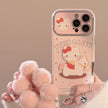 Cortical Trojan cat applies to Apple 15promax mobile phone case iphone16 soft cute cartoon 17 lanyard 14 soft