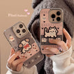 Fair Island cartoon apple 16 mobile phone case 17promax leather 15 for iPhone13 plating hard 11 couple