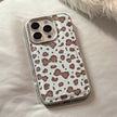 Vintage leopard print bow iPhone 17 case 16promax leather 15 for iPhone13 silver edge 11 hard