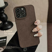 Dark brown moon pit pattern Apple 16 mobile phone case 14promax premium 11 for iPhone13 leather pattern 15 retro