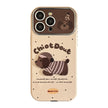 Autumn and winter couple puppy suitable for 16promax iPhone case iphone15 three-dimensional cartoon 14 leather case 17