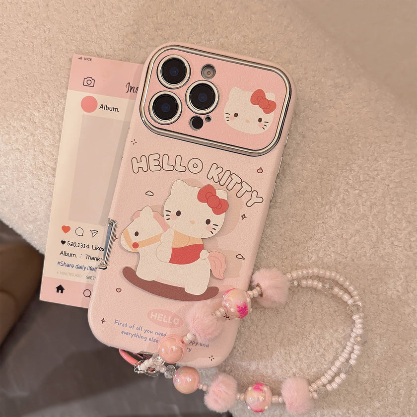 Cortical Trojan cat applies to Apple 15promax mobile phone case iphone16 soft cute cartoon 17 lanyard 14 soft