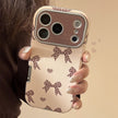Leopard print bow iphone17 apple 16promax mobile phone case 15 for 13 sweet and cool retro 14 leather case