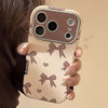 Leopard print bow iphone17 apple 16promax mobile phone case 15 for 13 sweet and cool retro 14 leather case