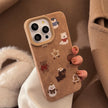 ins suede cartoon sausage for iphone16 iPhone case 17pro max bracket 14 plush rope 13